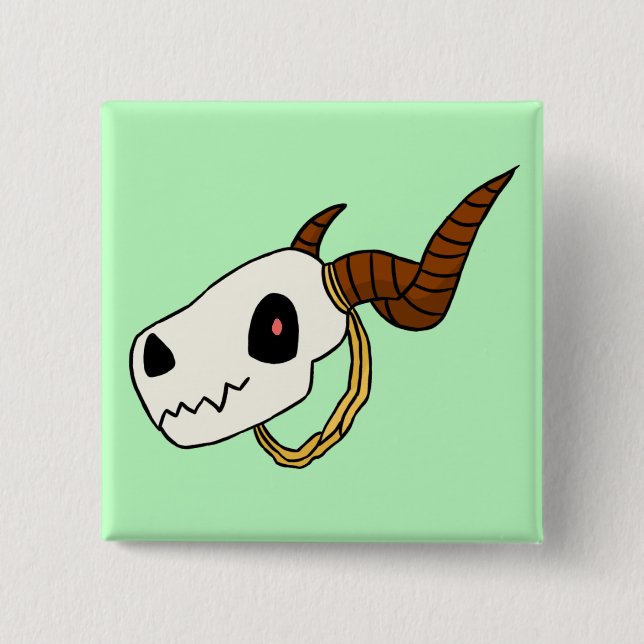 Badge Carré 5 Cm Bouton d'Elias Ainsworth (Devant)