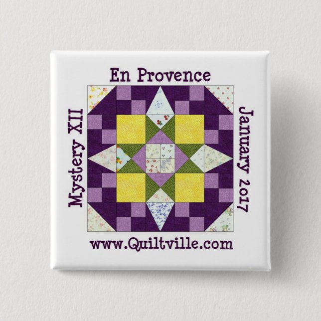 Badge Carré 5 Cm Bouton d'en Provence (Devant)