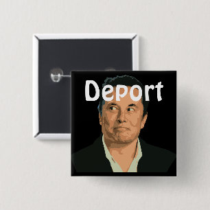 Badge Carré 5 Cm Bouton Déporter le musc