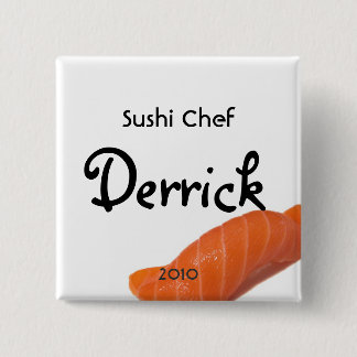 Badge Carré 5 Cm Bouton Derrick