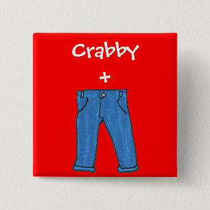 Badge Carré 5 Cm Bouton désagréable de pantalon