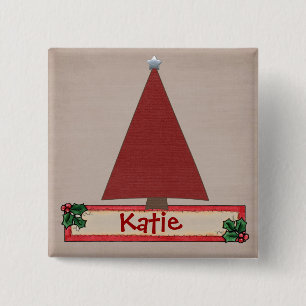 Badge Carré 5 Cm Bouton d'étiquette de bas de Chrtimstas