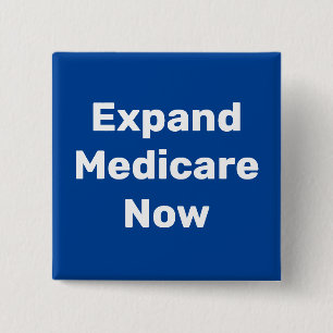 Badge Carré 5 Cm Bouton Développer Medicare Now