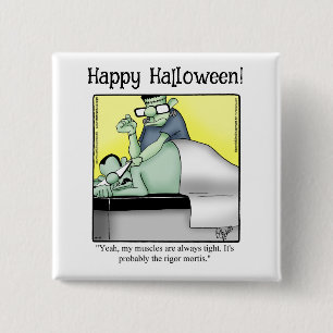 Badge Carré 5 Cm Bouton d'Humour Halloween amusant Cadeaux/Faveurs