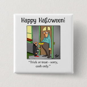 Badge Carré 5 Cm Bouton d'Humour Halloween amusant Cadeaux/Faveurs