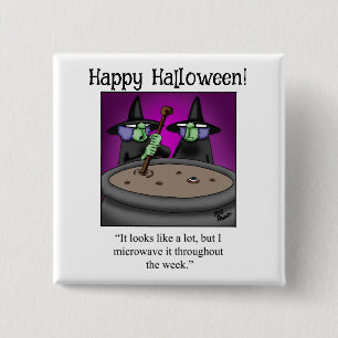 Badge Carré 5 Cm Bouton d'Humour Halloween amusant Cadeaux/Faveurs