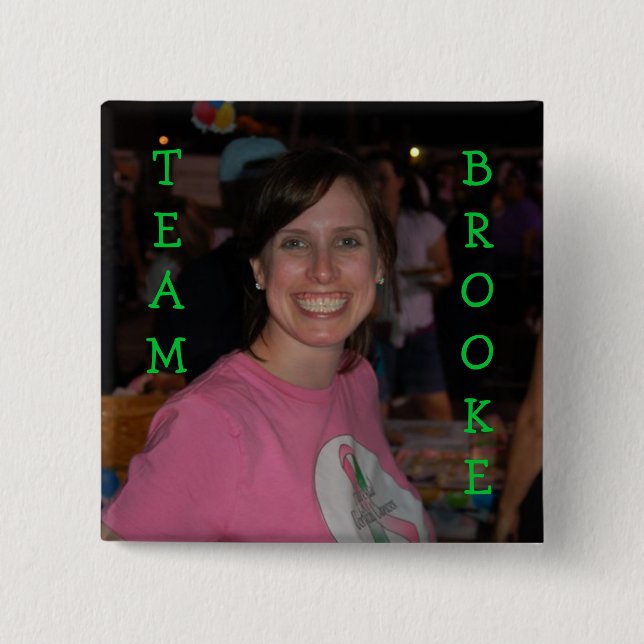 Badge Carré 5 Cm Bouton d'image Team Brooke (Devant)