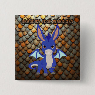 Badge Carré 5 Cm Bouton Dragon's Edge