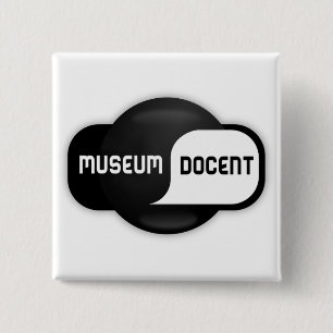 Badge Carré 5 Cm Bouton du document du musée