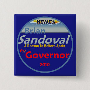 Badge Carré 5 Cm Bouton du gouvernement 2010 de SANDOVAL