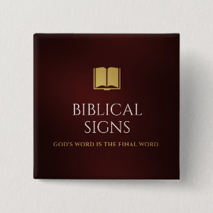 Badge Carré 5 Cm Bouton du logo Signs bibliques 2020