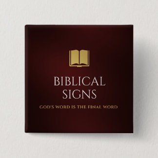 Badge Carré 5 Cm Bouton du logo Signs bibliques 2020