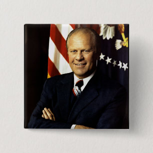 Badge Carré 5 Cm Bouton du portrait du président Gerald Ford