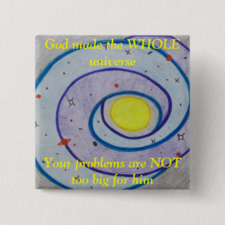 Badge Carré 5 Cm Bouton d'univers
