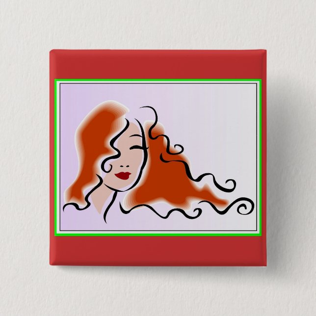 Badge Carré 5 Cm Bouton élégant pour des femmes (Devant)