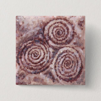 Badge Carré 5 Cm Bouton en spirale de Newgrange