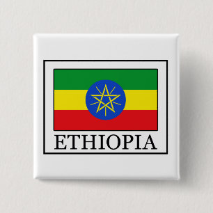 Badge Carré 5 Cm Bouton Éthiopie