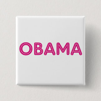 Badge Carré 5 Cm Bouton étoilé de lumières d'Obama