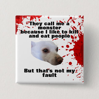 Badge Carré 5 Cm Bouton Evil