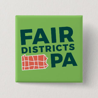 Badge Carré 5 Cm Bouton Fair Districts PA 2 "
