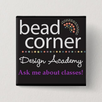Badge Carré 5 Cm Bouton faisant le coin de perle