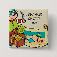Bouton fait sur commande de pirate