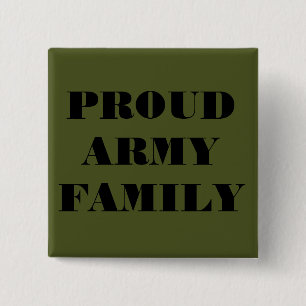 Badge Carré 5 Cm Bouton Famille de l'Armée Fière
