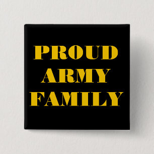 Badge Carré 5 Cm Bouton Famille de l'Armée Fière
