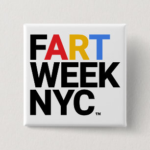 Badge Carré 5 Cm Bouton Fart Week NYC™