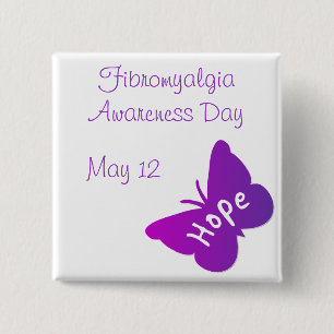 Badge Carré 5 Cm Bouton fibro