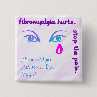 Badge Carré 5 Cm Bouton fibro