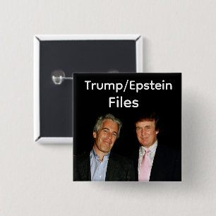 Badge Carré 5 Cm Bouton Fichiers Trump/Epstein