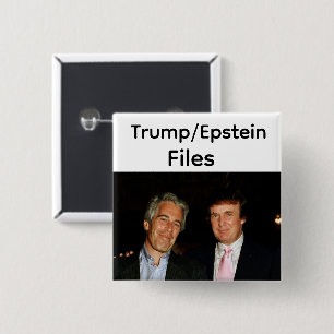 Badge Carré 5 Cm Bouton Fichiers Trump/Epstein