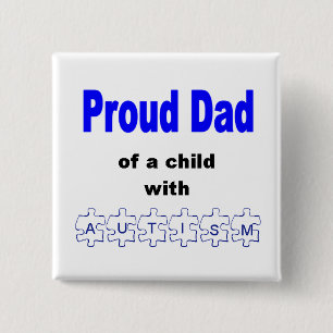 Badge Carré 5 Cm Bouton fier de papa