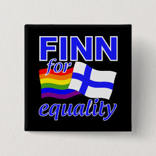 Badge Carré 5 Cm Bouton Finn 4 Égalité
