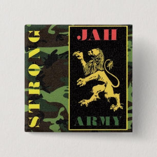 BADGE CARRÉ 5 CM BOUTON FORT D'ARMÉE DE JAH