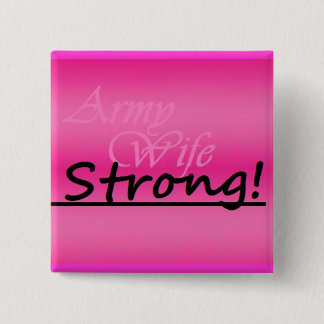 Badge Carré 5 Cm bouton fort d'épouse d'armée