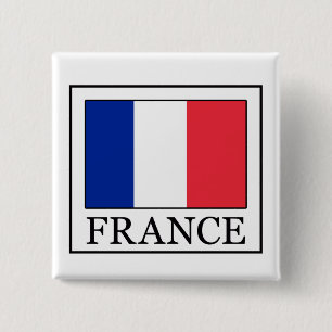 Badge Carré 5 Cm Bouton France