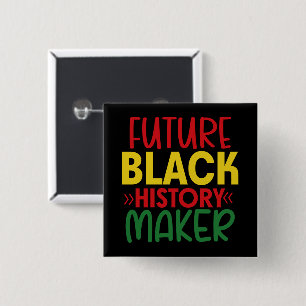 Badge Carré 5 Cm Bouton Futur générateur d'historique noir