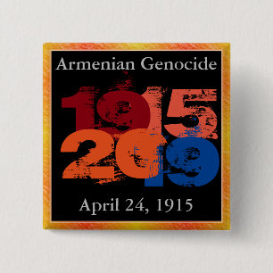Badge Carré 5 Cm Bouton Génocide arménien