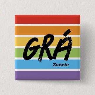 Badge Carré 5 Cm Bouton Grá Zazzle