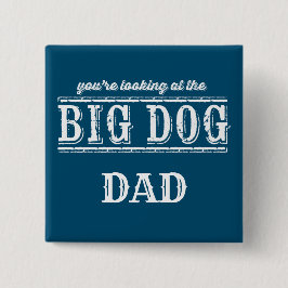 Badge Carré 5 Cm Bouton Gros Chien