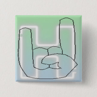 Badge Carré 5 Cm Bouton Hella