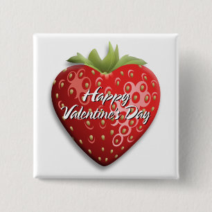 Badge Carré 5 Cm Bouton Heureuse Sainte-Valentin 8