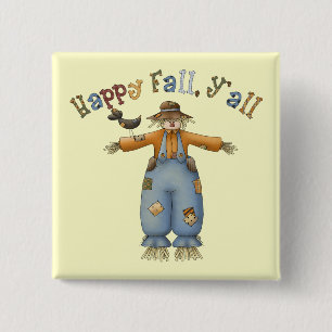 Badge Carré 5 Cm Bouton heureux de carré d'automne de thanksgiving