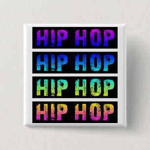 Badge Carré 5 Cm Bouton HipHop