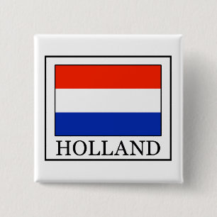 Badge Carré 5 Cm Bouton Hollande