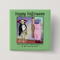 Bouton Humour Halloween drôle