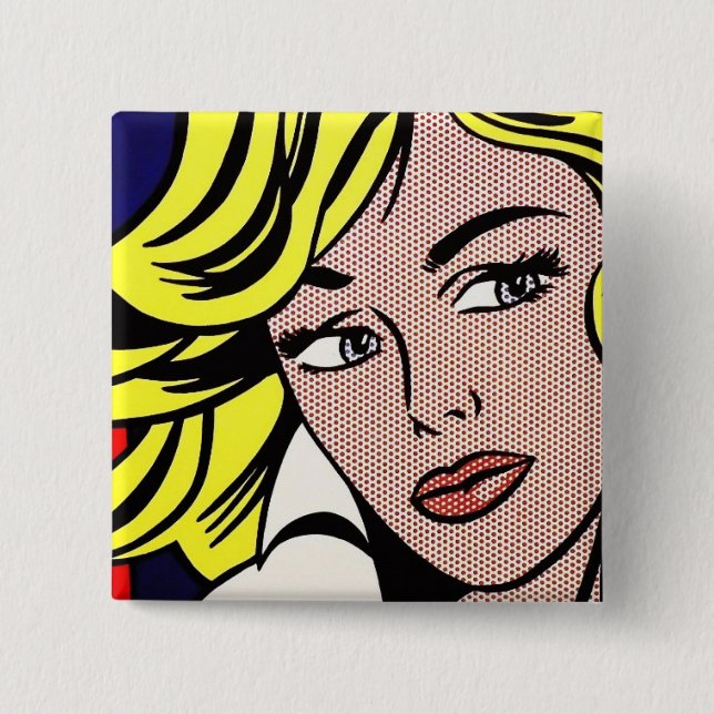 Badge Carré 5 Cm Bouton iconique d'art de bruit (Devant)