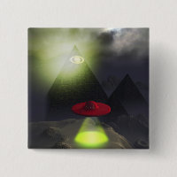 Bouton Illuminati Pyramide et UFO